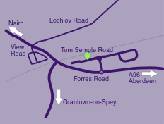 Map to Inverness Offices of Inver Models (part of Comber Models)